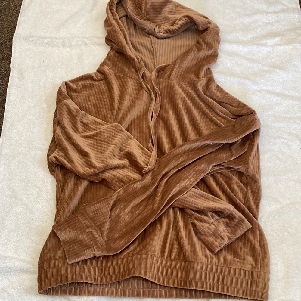Cozy Brown Hooded Sweater